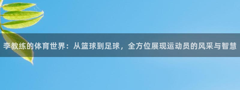 vsport体育官方正版app娱乐首页官网下载：李教